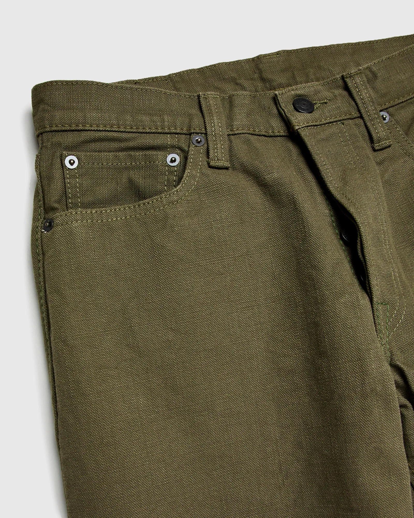 1175 "Olive" 13.5oz Duck Canvas Pants - Relaxed Tapered Fit