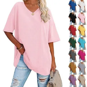 70% OFF🌬️ Breathable & Versatile 🔥 Seasonal Best-Seller💝Ladies V-Neck T-Shirt