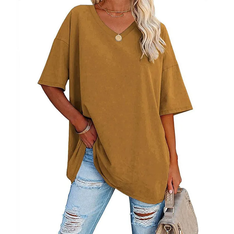 70% OFF🌬️ Breathable & Versatile 🔥 Seasonal Best-Seller💝Ladies V-Neck T-Shirt
