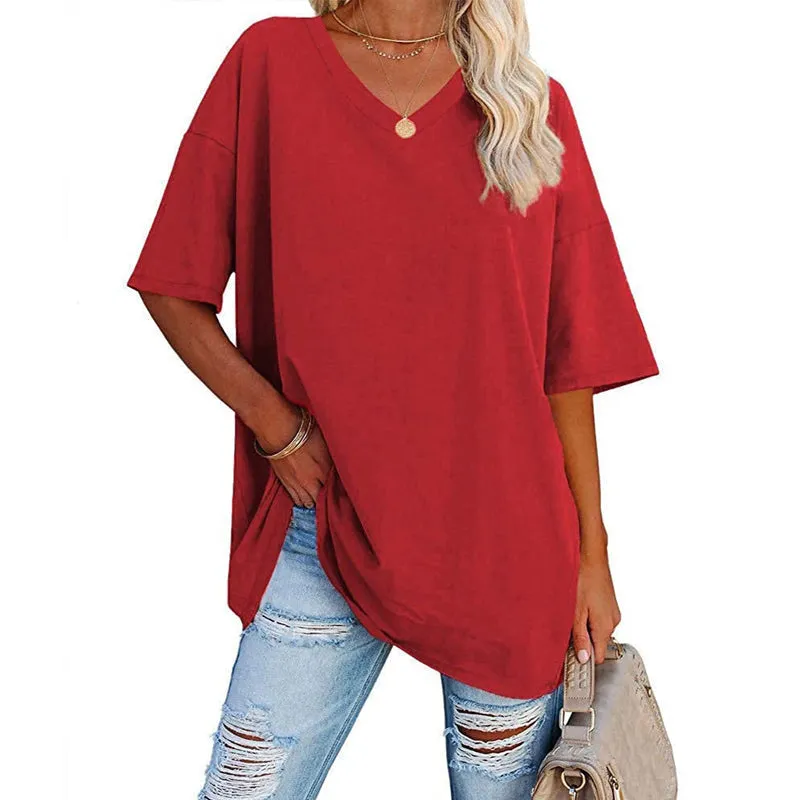 70% OFF🌬️ Breathable & Versatile 🔥 Seasonal Best-Seller💝Ladies V-Neck T-Shirt