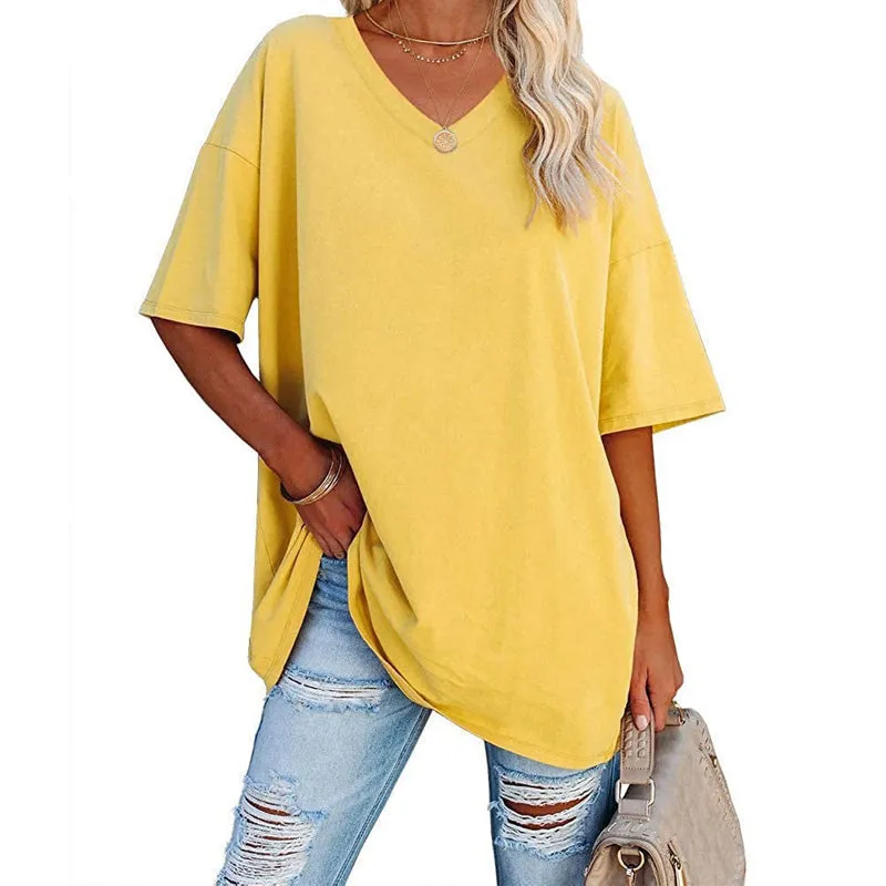 70% OFF🌬️ Breathable & Versatile 🔥 Seasonal Best-Seller💝Ladies V-Neck T-Shirt