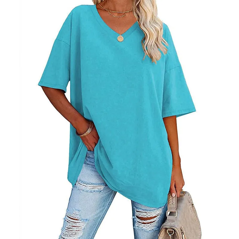 70% OFF🌬️ Breathable & Versatile 🔥 Seasonal Best-Seller💝Ladies V-Neck T-Shirt