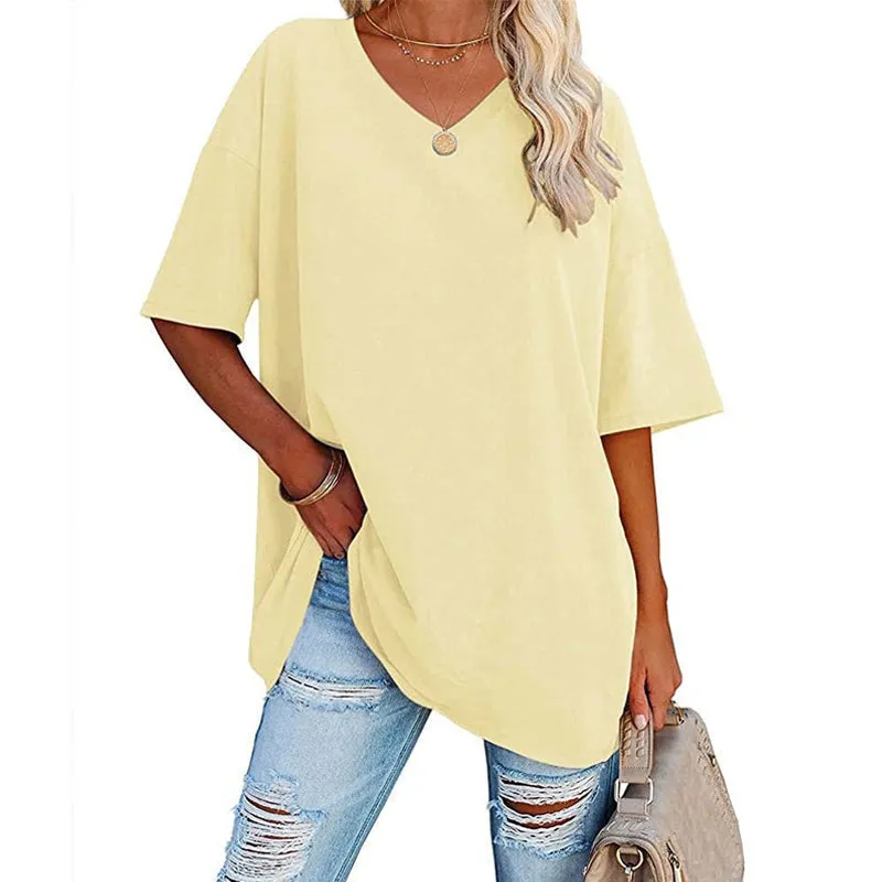 70% OFF🌬️ Breathable & Versatile 🔥 Seasonal Best-Seller💝Ladies V-Neck T-Shirt