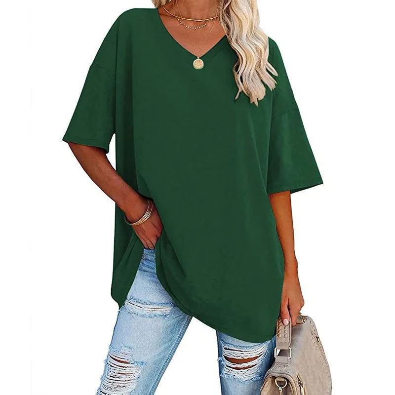 70% OFF🌬️ Breathable & Versatile 🔥 Seasonal Best-Seller💝Ladies V-Neck T-Shirt