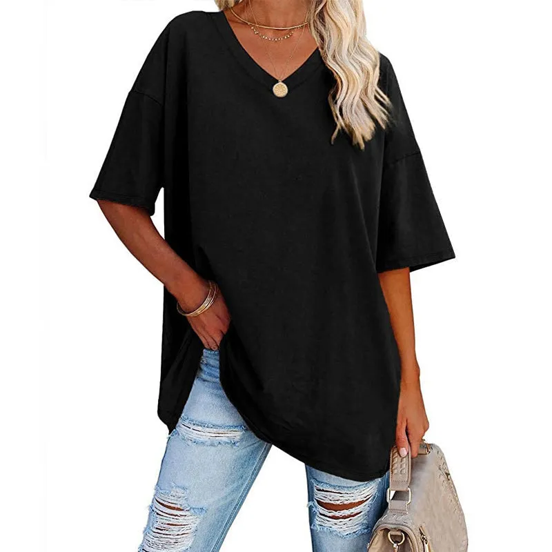 70% OFF🌬️ Breathable & Versatile 🔥 Seasonal Best-Seller💝Ladies V-Neck T-Shirt