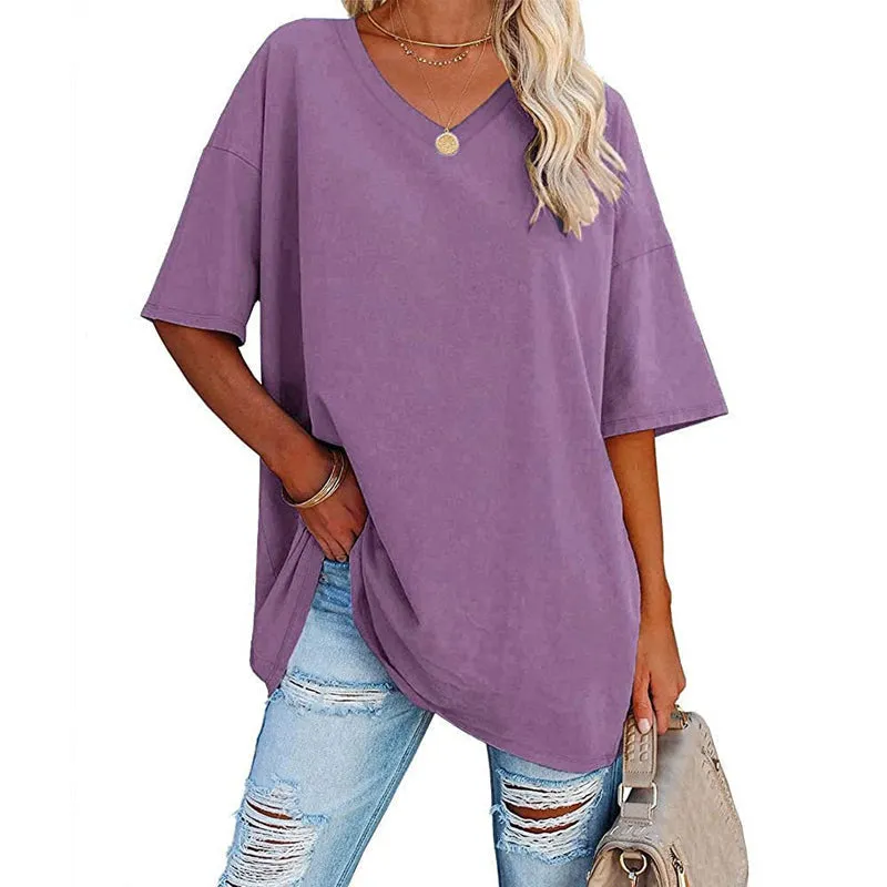 70% OFF🌬️ Breathable & Versatile 🔥 Seasonal Best-Seller💝Ladies V-Neck T-Shirt