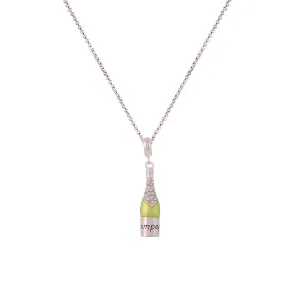 925 Sterling Silver Spring Champagne Pendant