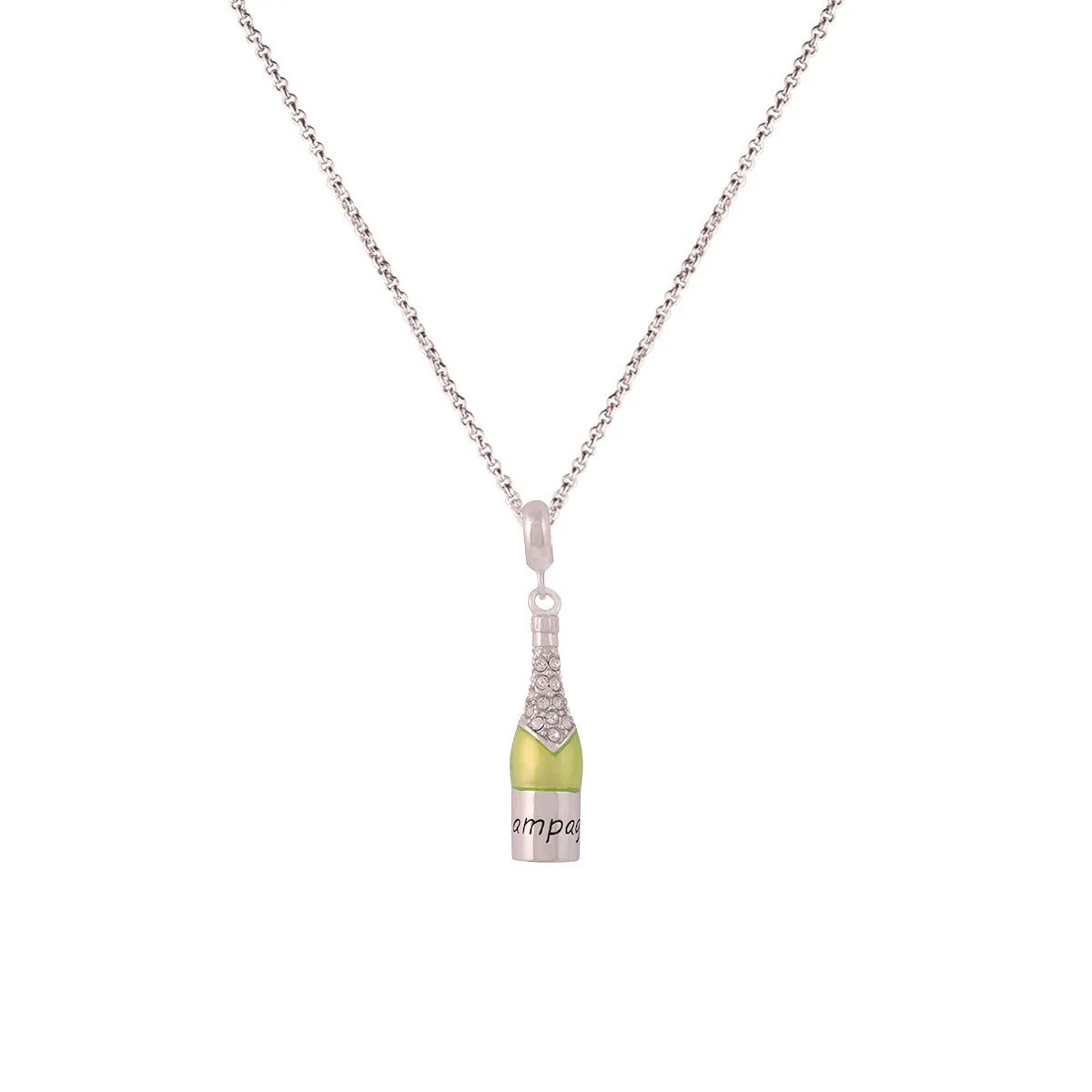 925 Sterling Silver Spring Champagne Pendant
