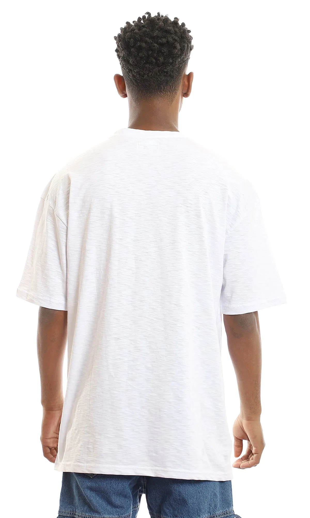 97682 Relaxed Fit Cotton Heather White T-Shirt