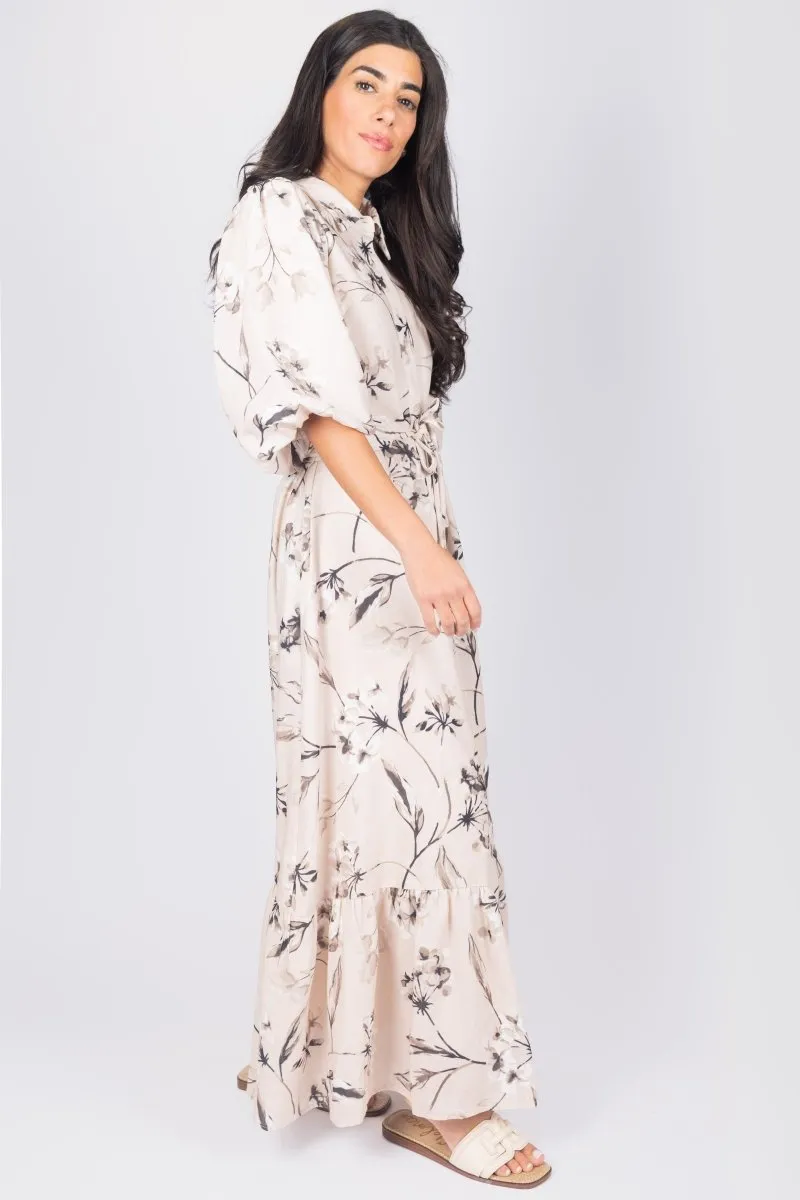 ALICE DRESS SHORT SLEEVE (BEIGE)