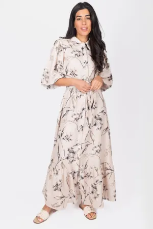 ALICE DRESS SHORT SLEEVE (BEIGE)