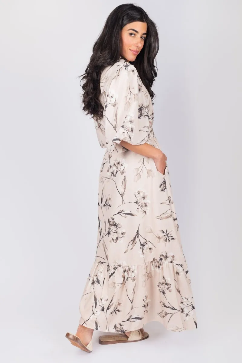 ALICE DRESS SHORT SLEEVE (BEIGE)