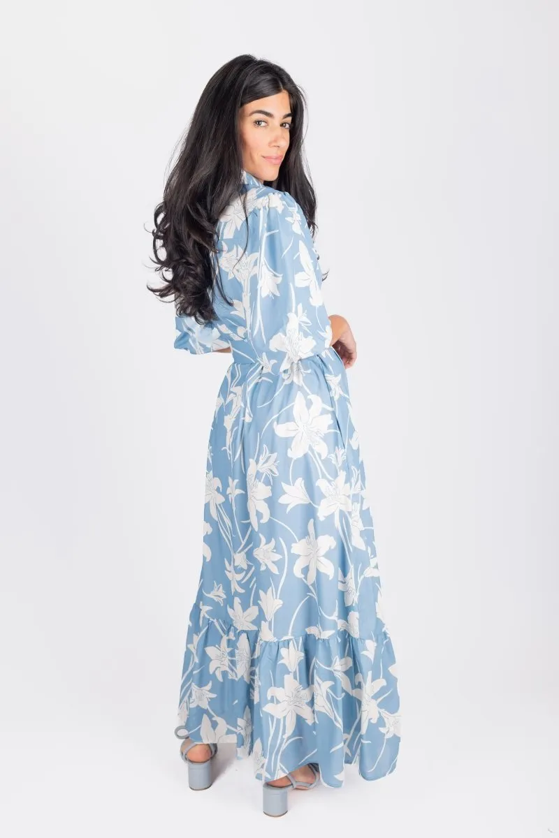ALICE DRESS SHORT SLEEVE (WHITE DENIM)