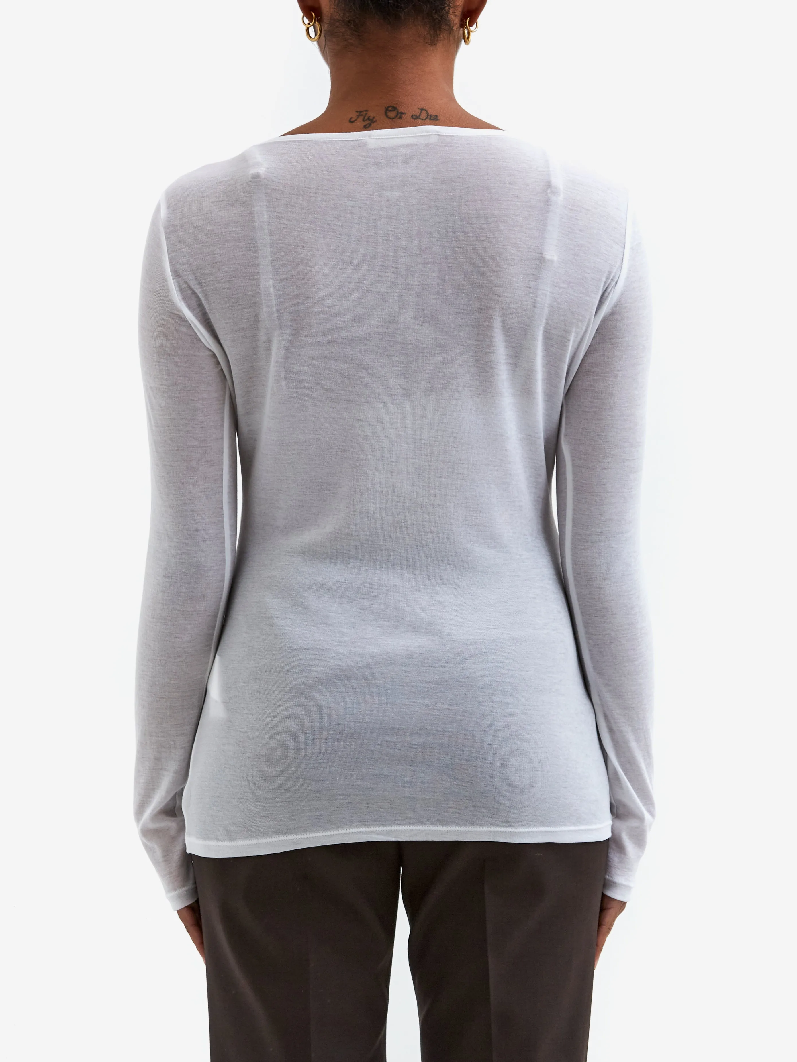 AMOMENTO Round T-Shirts - White