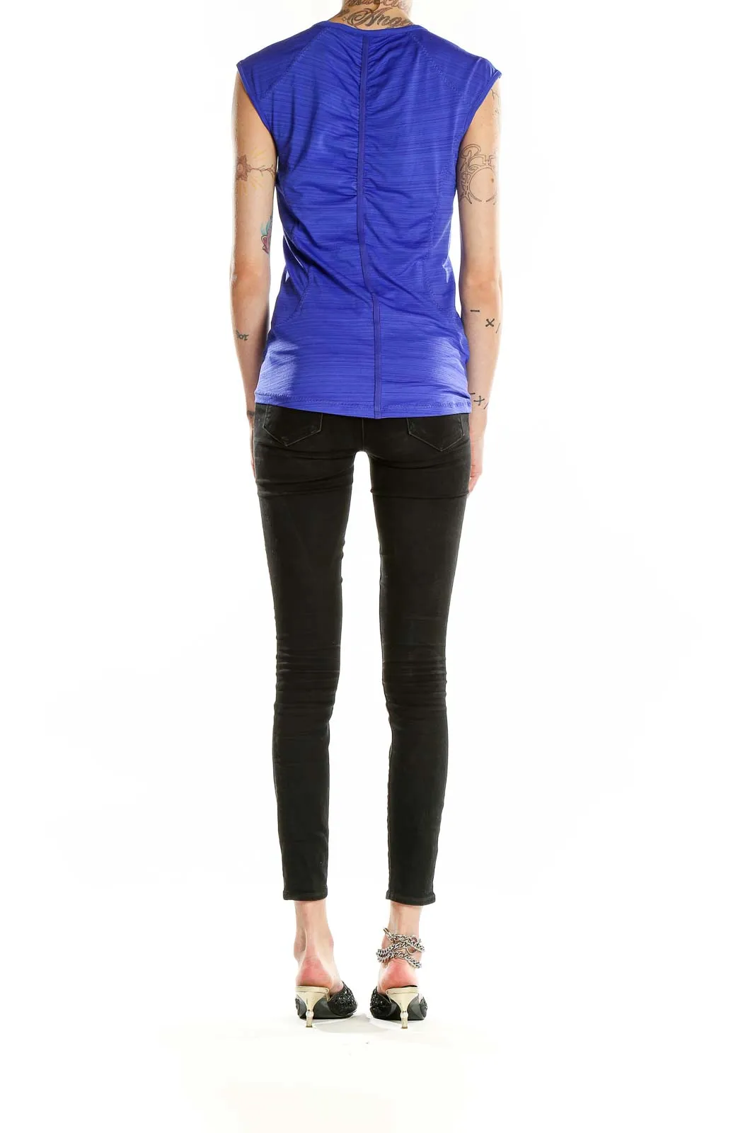 Blue Sleeveless Athletic Top