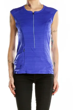Blue Sleeveless Athletic Top