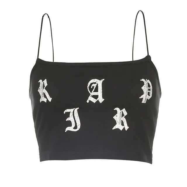 Bralette Crop Top Party Clubwear Slim Sexy  Sleeveless
