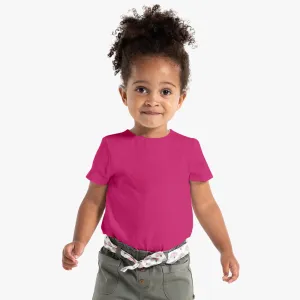Buy Organic Cotton Plain Pink T-Shirt for Girls-Soft Cotton Kids wear Online