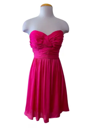 Callie Strapless Fuschia Dress