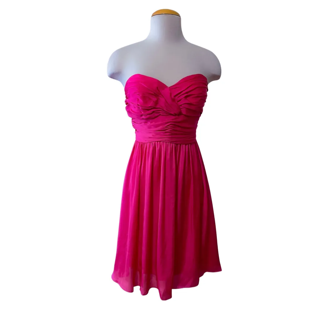 Callie Strapless Fuschia Dress