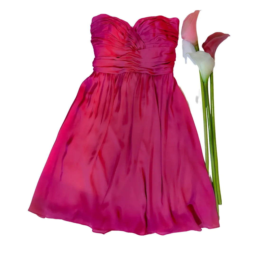 Callie Strapless Fuschia Dress
