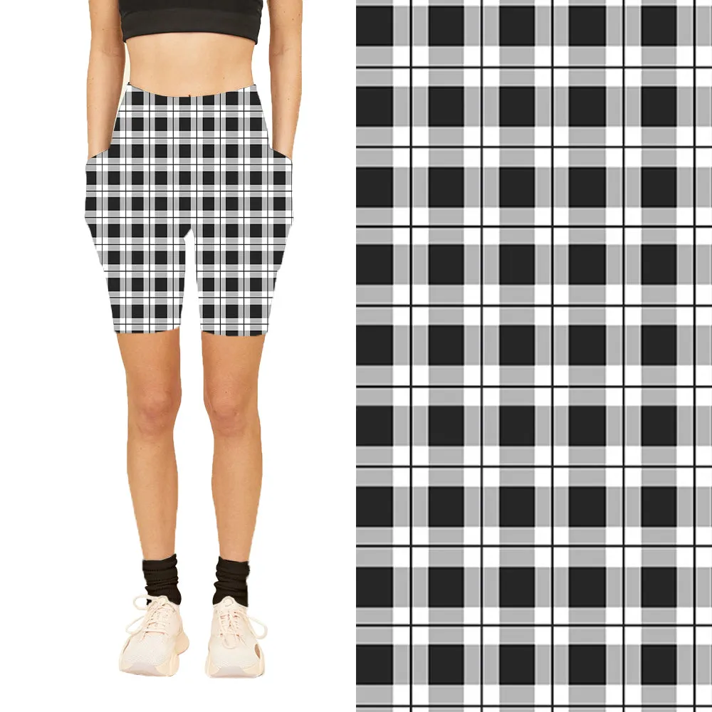 Classic Plaid Biker Shorts