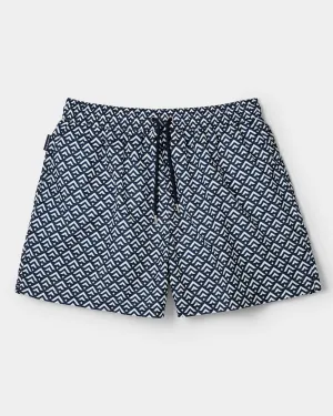 Classic Swim Shorts Navy Chevron