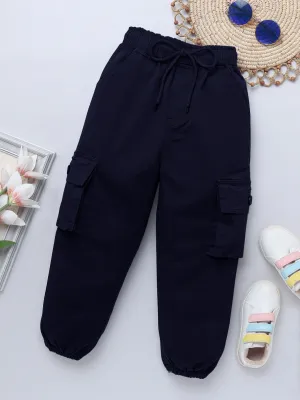Cotton Navy Blue Cargo for Girls & Boys