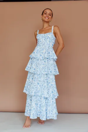 Crystal Waters Tiered Maxi Dress