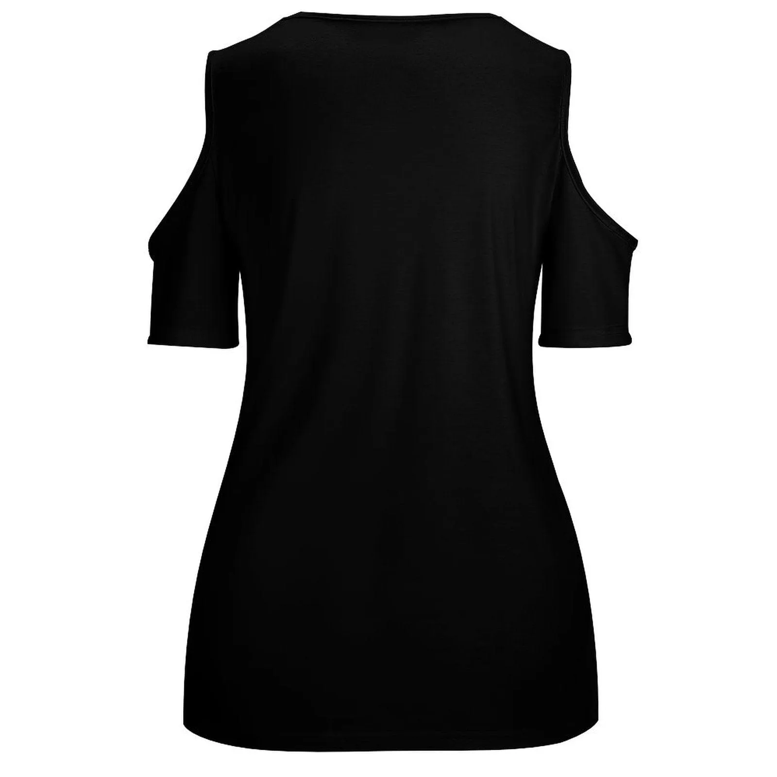 Custom Photo Shirts Women's Darling Tie Off The Shoulder Round Neck Short Sleeve Top