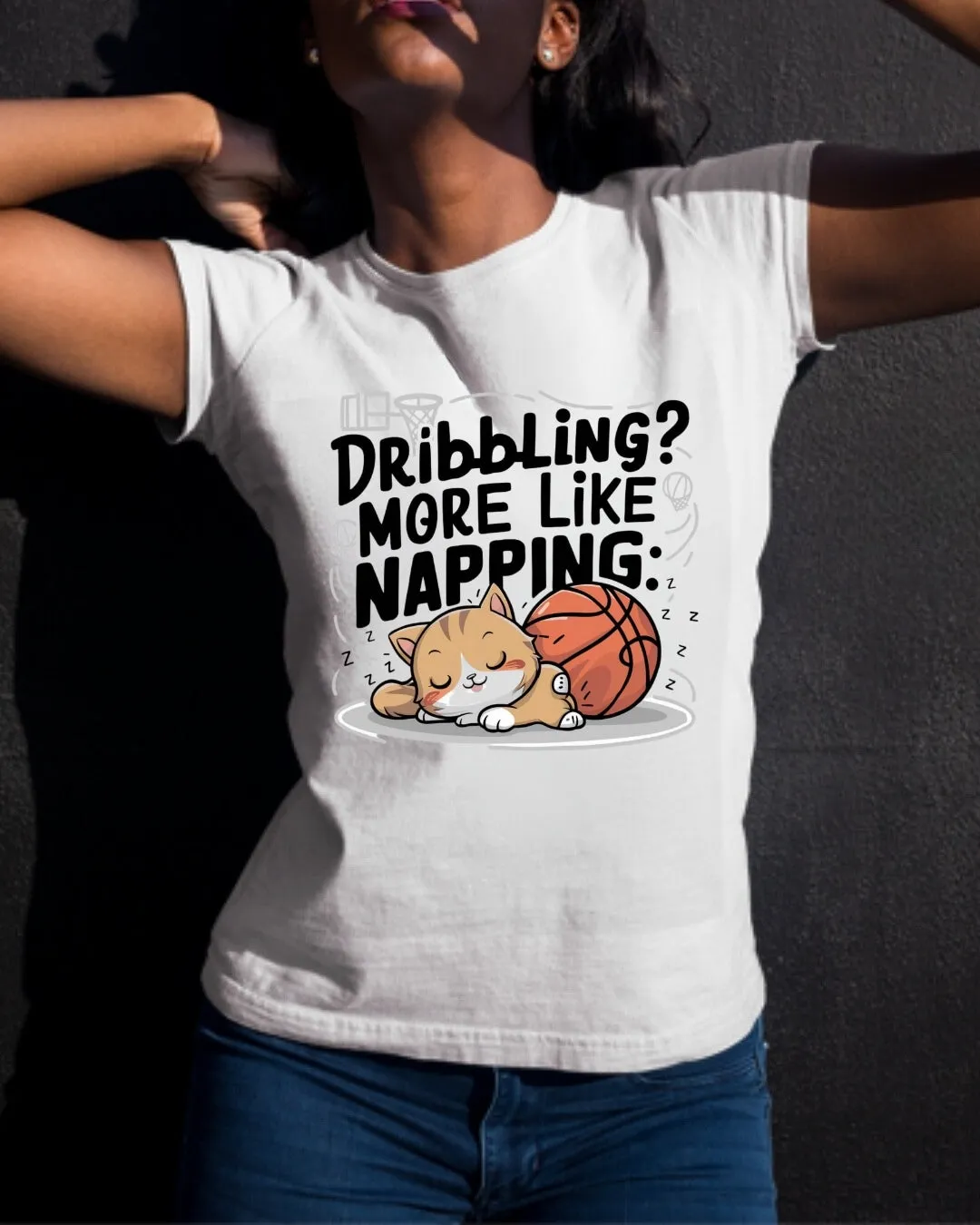 Dribble More Like Napping Basketball Tee