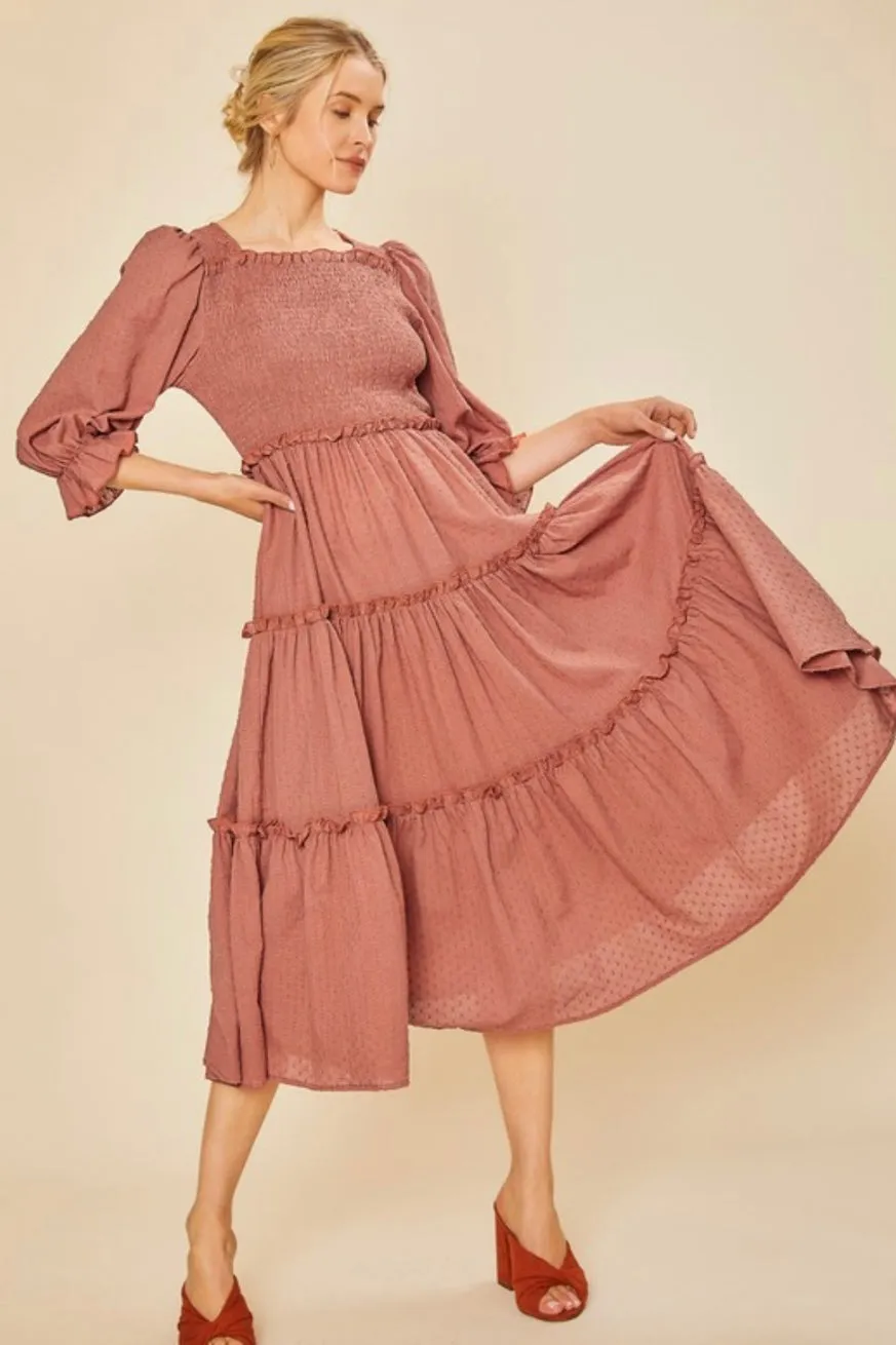 Fall for You Terracotta Dress