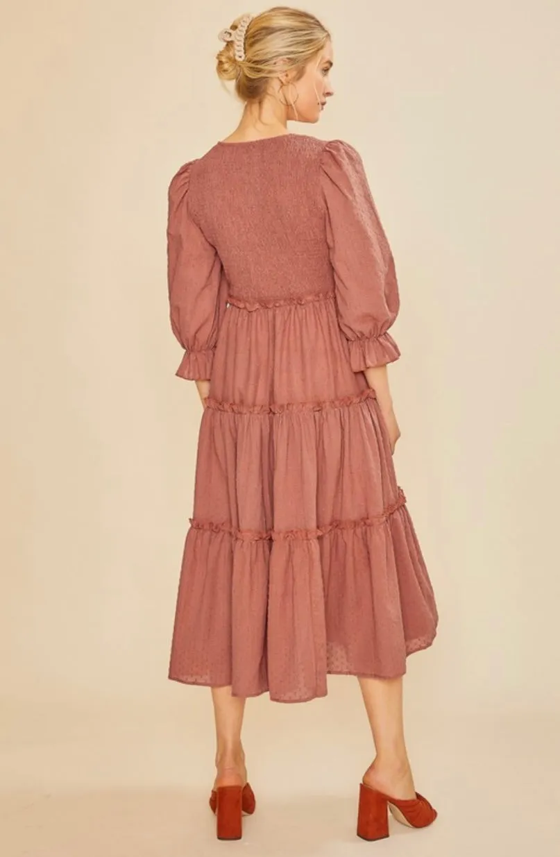 Fall for You Terracotta Dress
