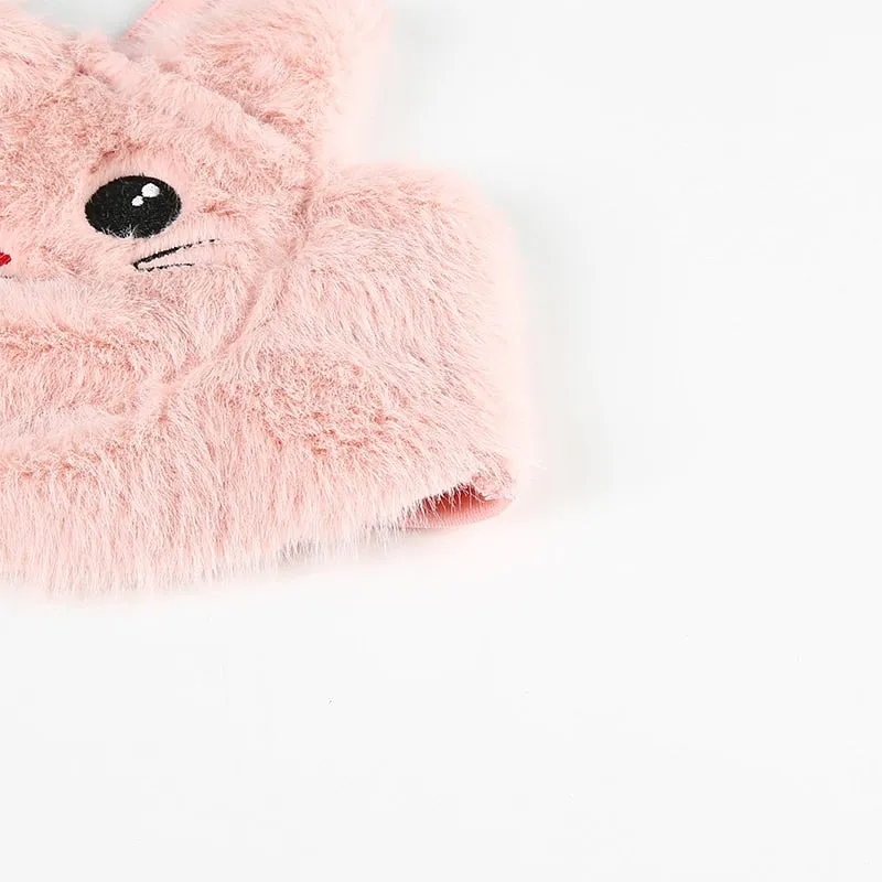 Fashion Marten Hair Fur Crop Top Rave Party Clubwear Pink Cat Pattern Cute Sexy Cami Top Camisole