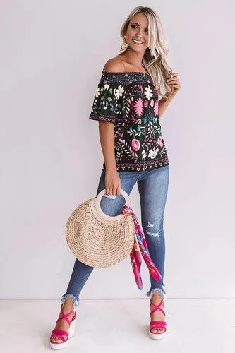 Flowy Floral Shift Top w/Invisible Straps