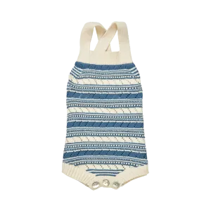FUB Baby Washed Indigo Baby Pointelle Romper