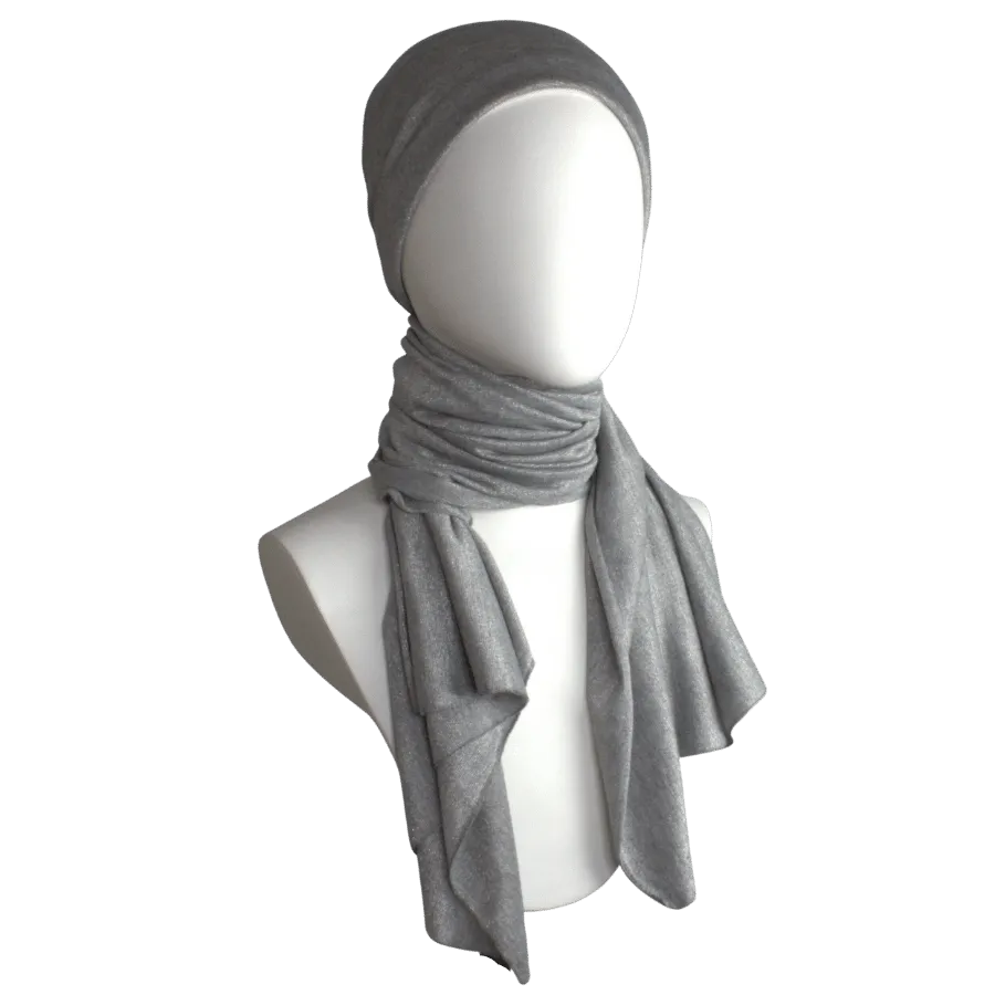 Grey Shimmer Jersey Wrap - regular size