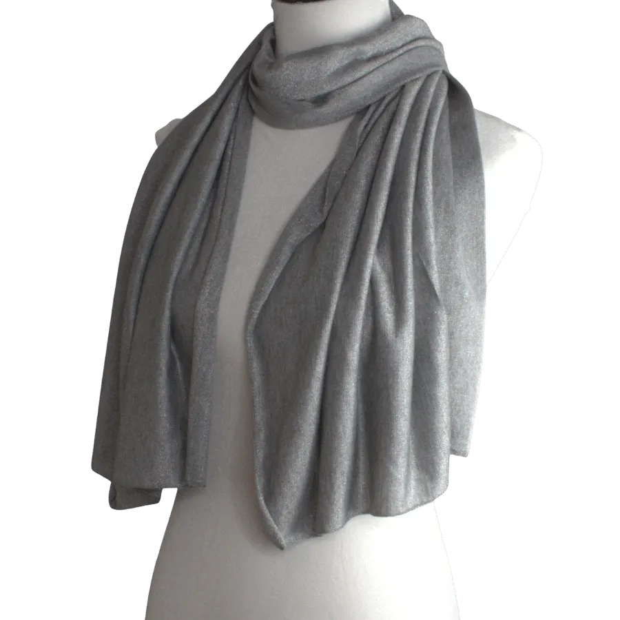 Grey Shimmer Jersey Wrap - regular size