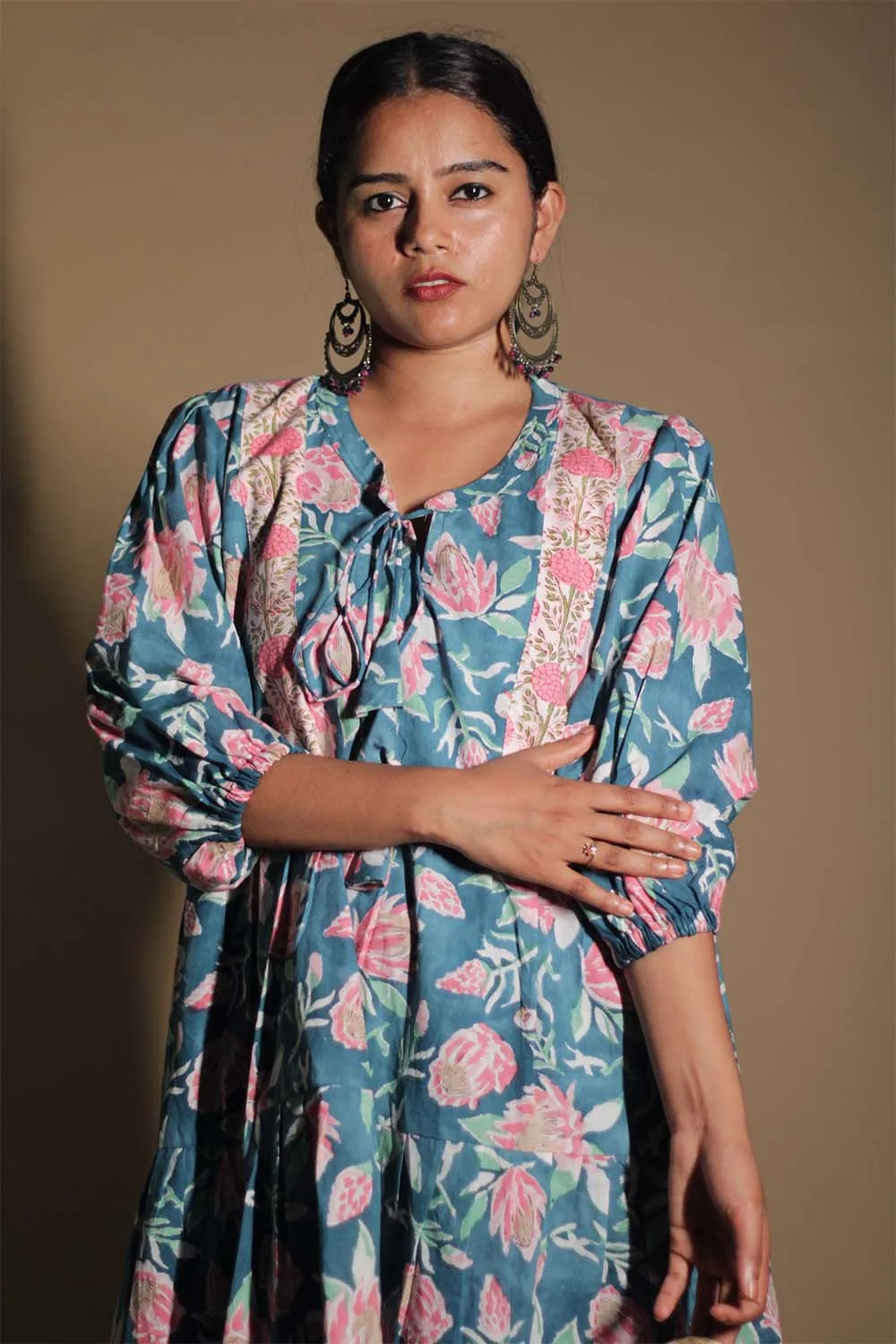 Gypsy | Short Dress | Teal Sanganeri