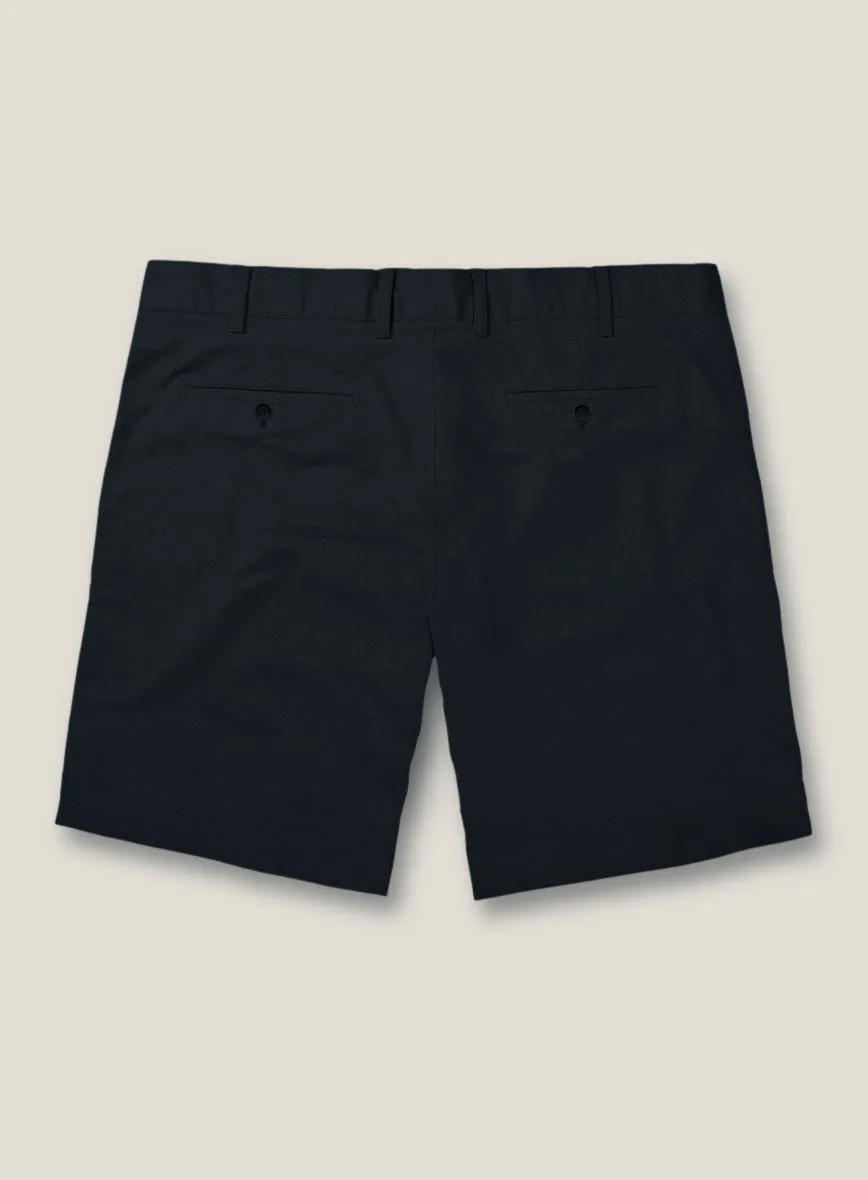 Italian Sapphire Blue Cotton Stretch Shorts