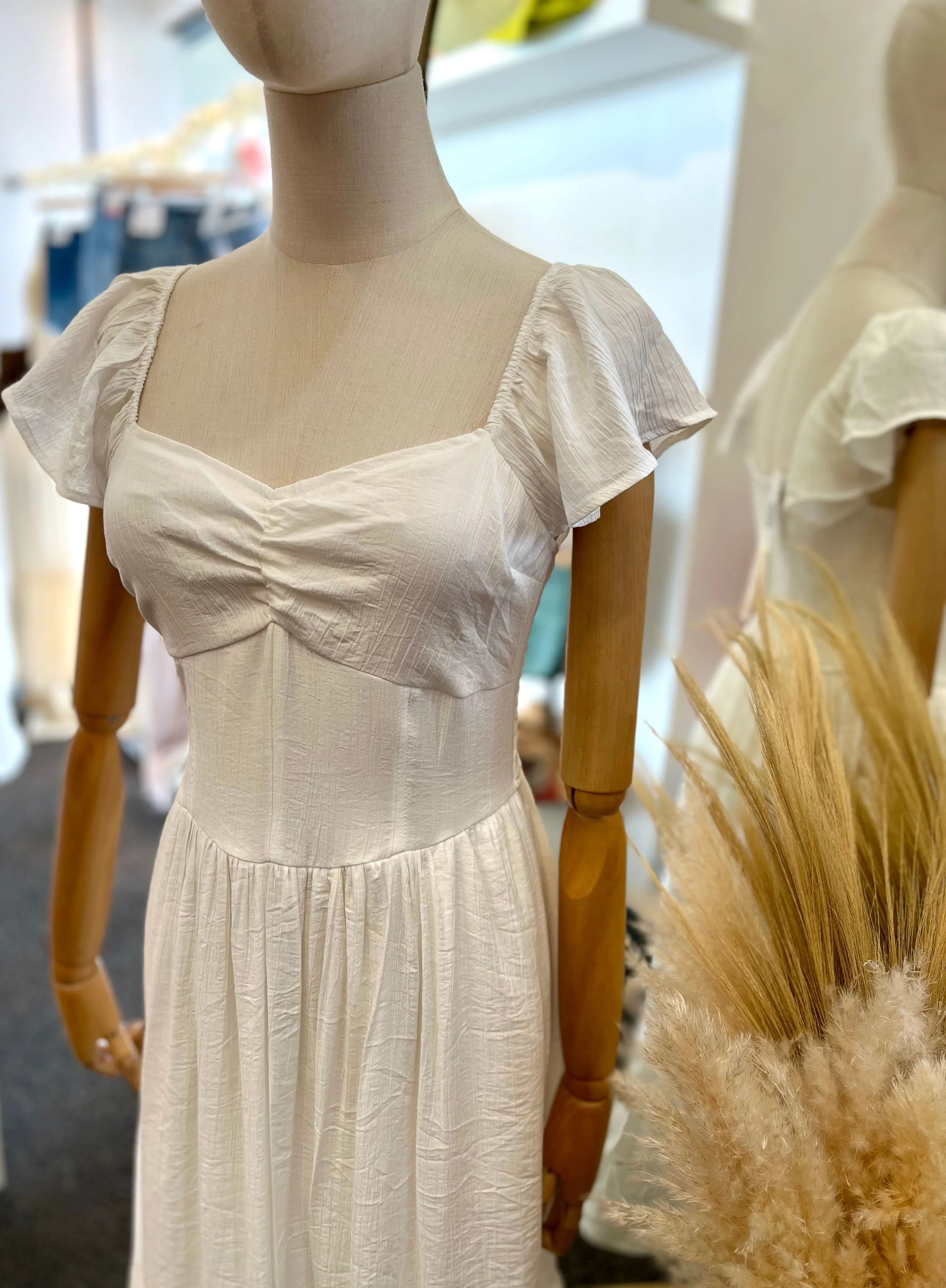 Janet Off White Long Dress
