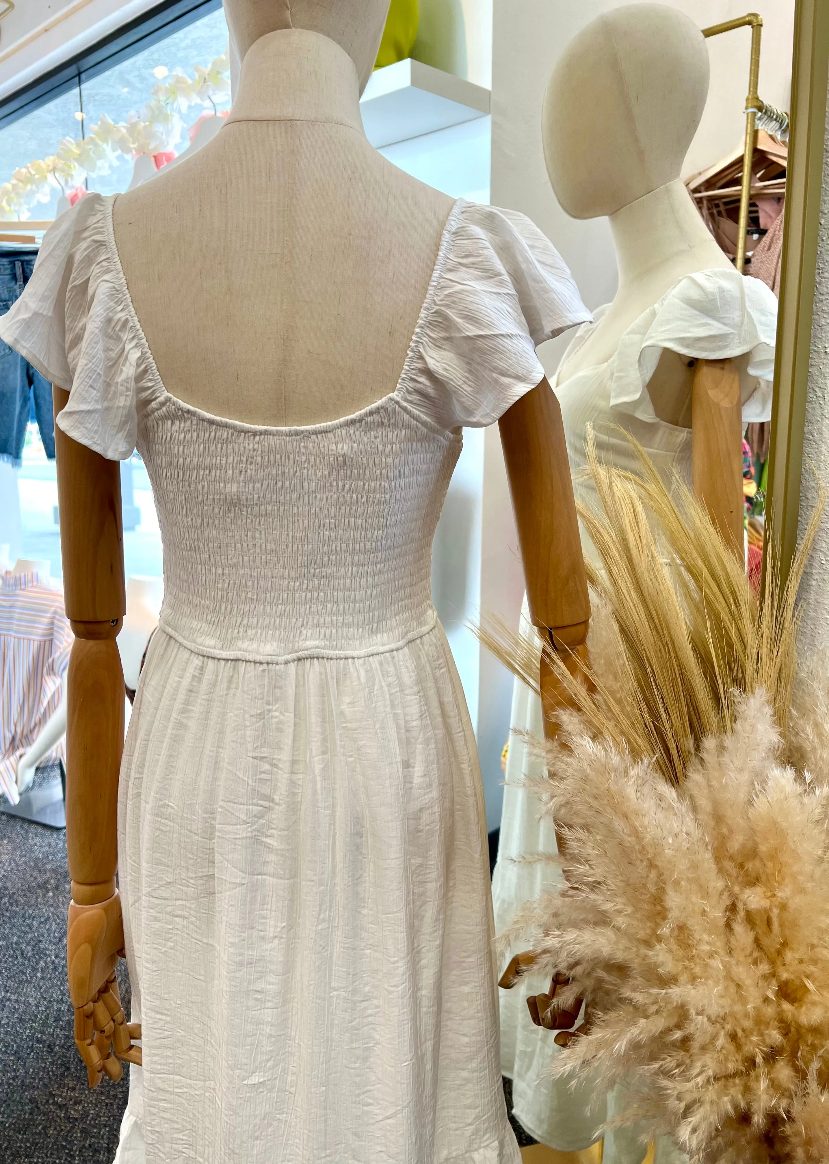 Janet Off White Long Dress