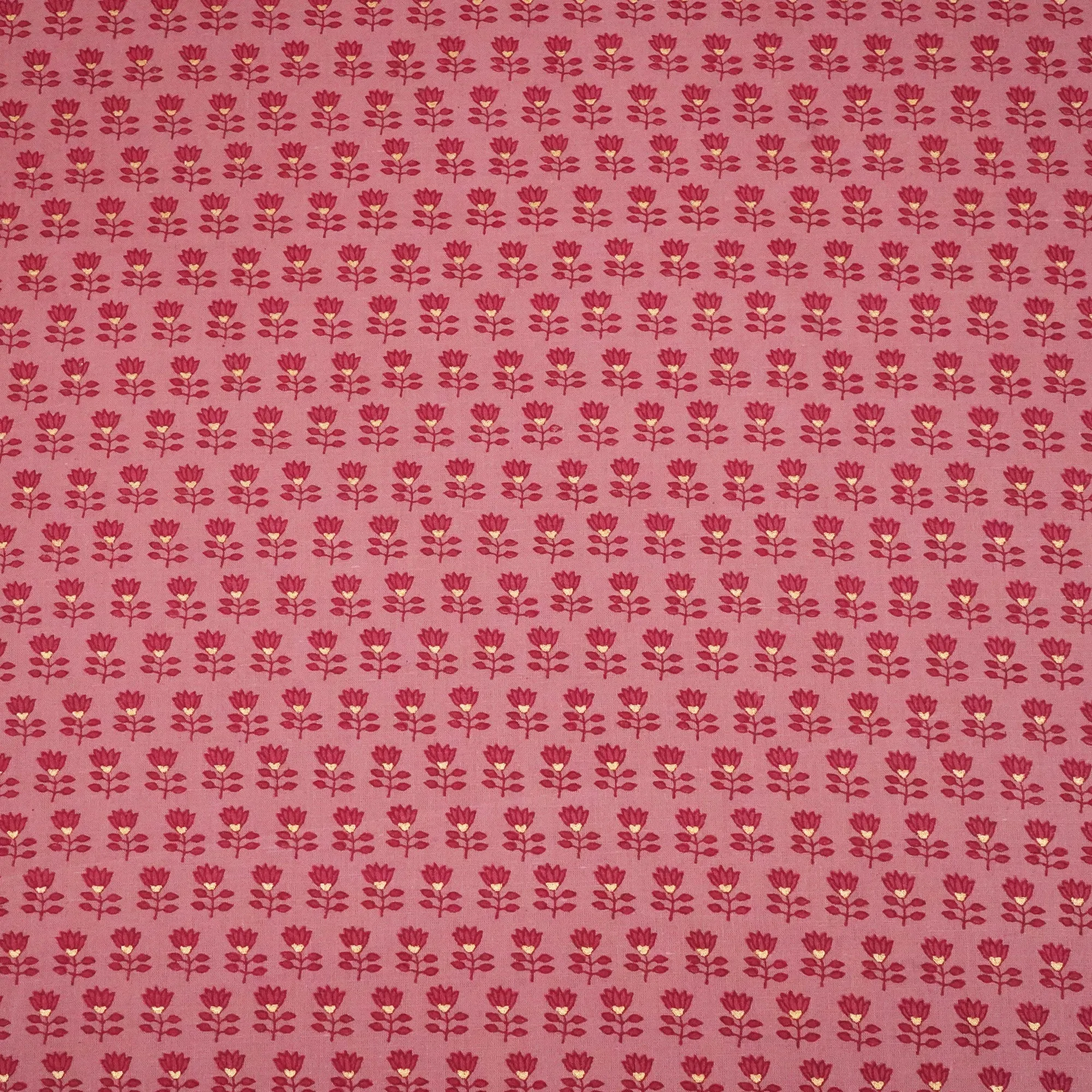 Lavender Floral Foil Print Cotton Fabric SCF-23855