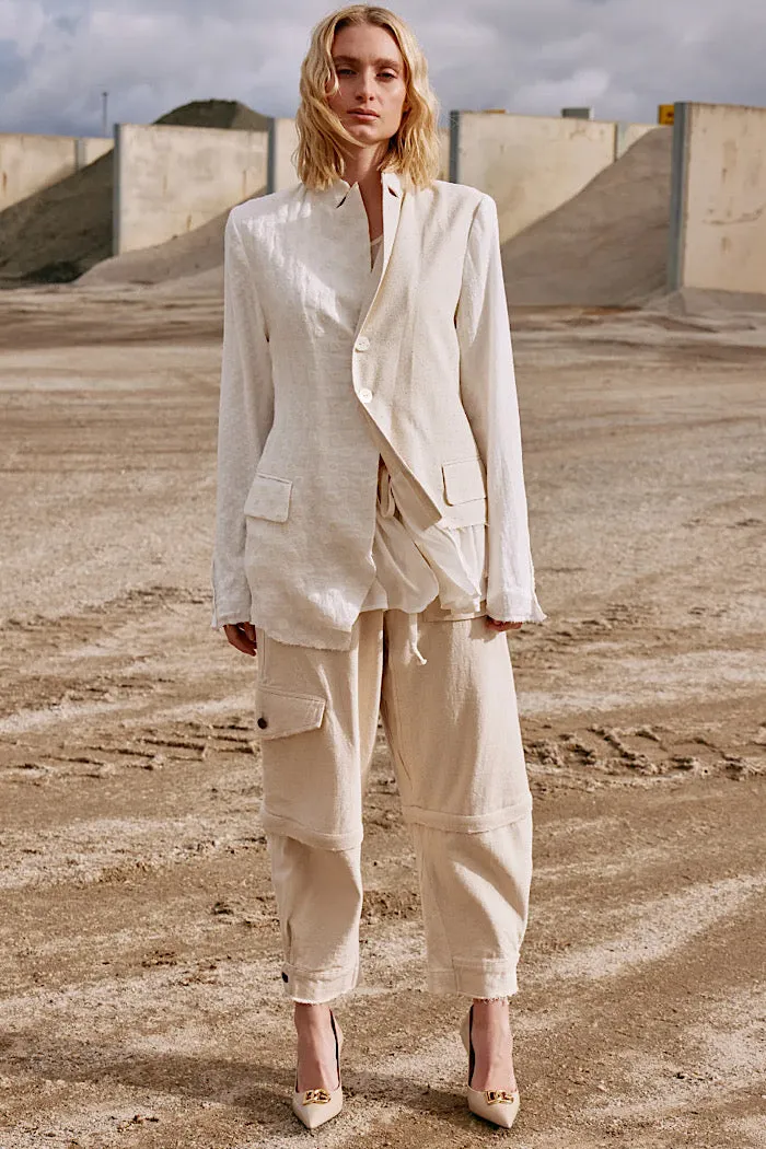 M.A. DAINTY TRUCKER JEANS - CREAM