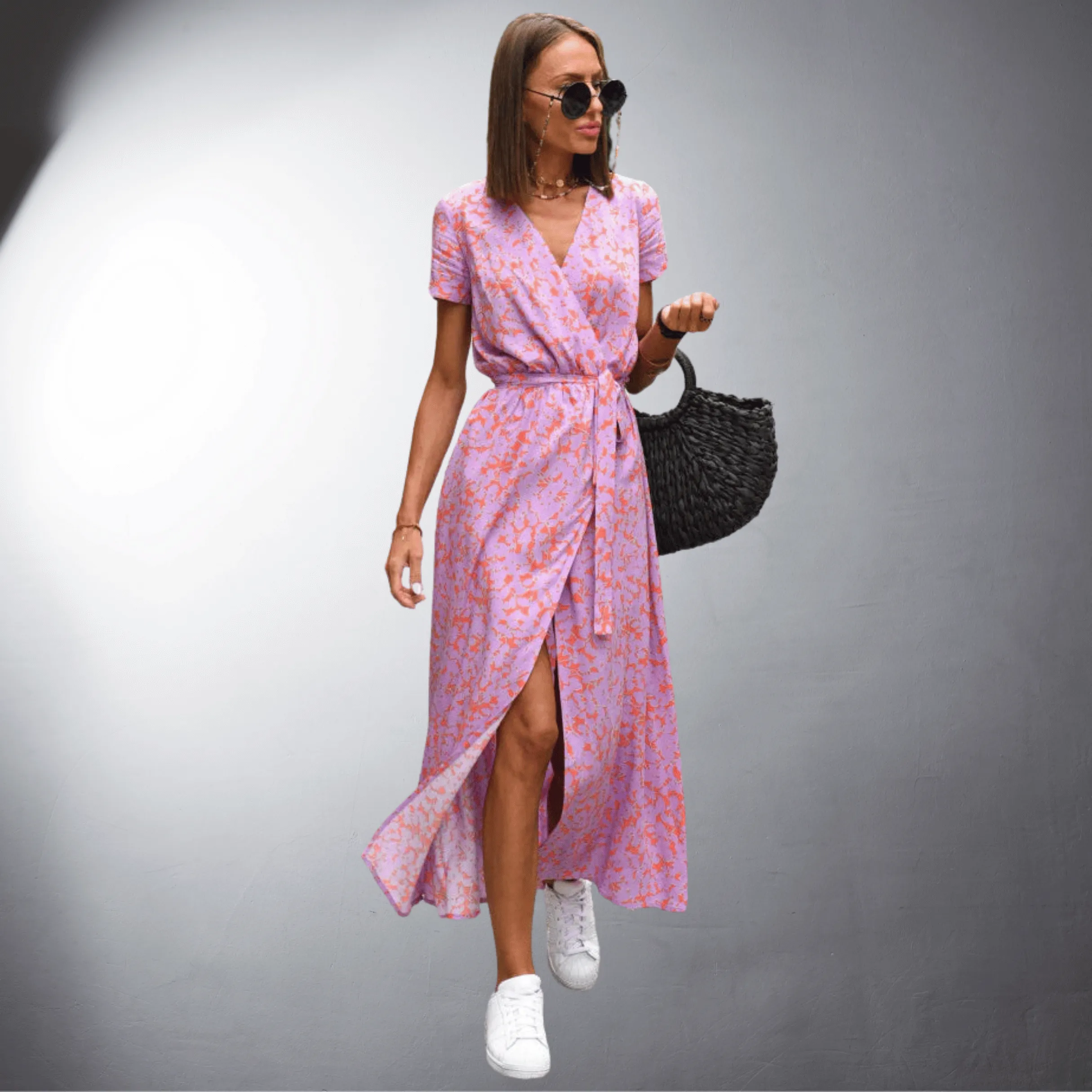 Marbella® | Vibrant Wrap Midi Dress