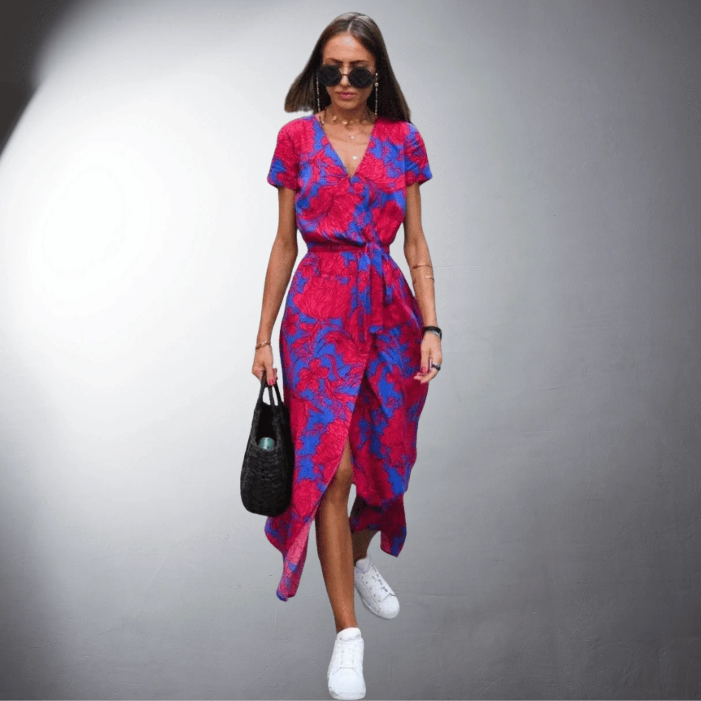 Marbella® | Vibrant Wrap Midi Dress