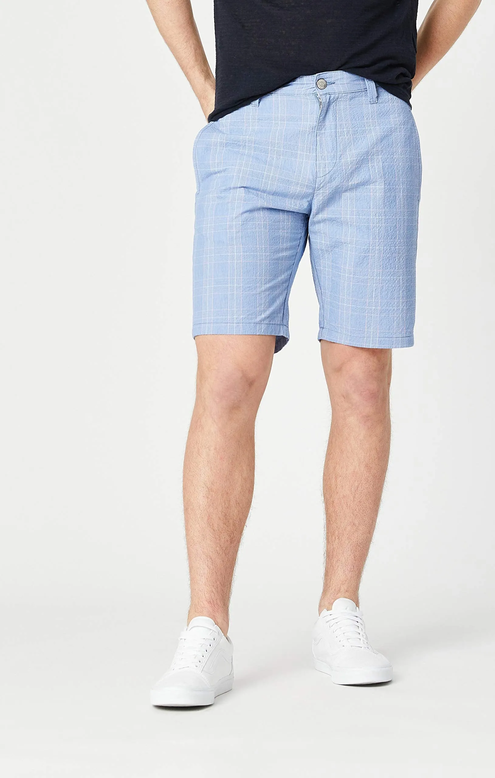 Mavi Men's Matteo Size 31 Blue Checkered Seersucker Shorts