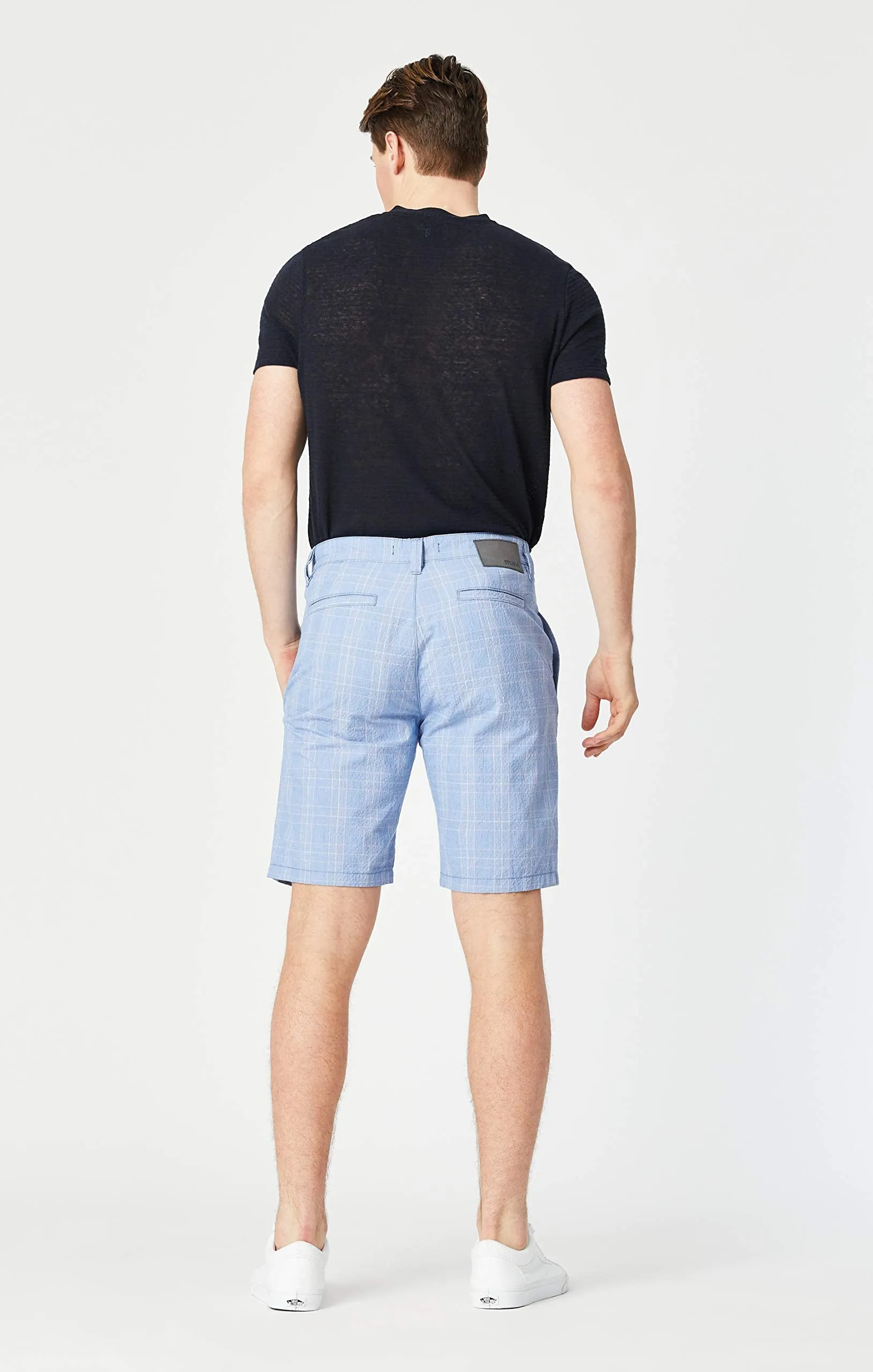 Mavi Men's Matteo Size 31 Blue Checkered Seersucker Shorts