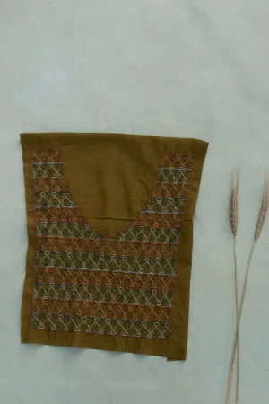 Mustard Hand Embroidered Lambani Trim