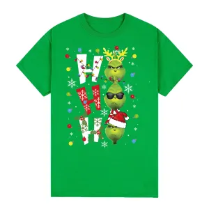 NNEDSZ 100% Cotton Christmas T-shirt Adult Unisex Tee Tops Funny Santa Party Custume, Shrek (Green), XL